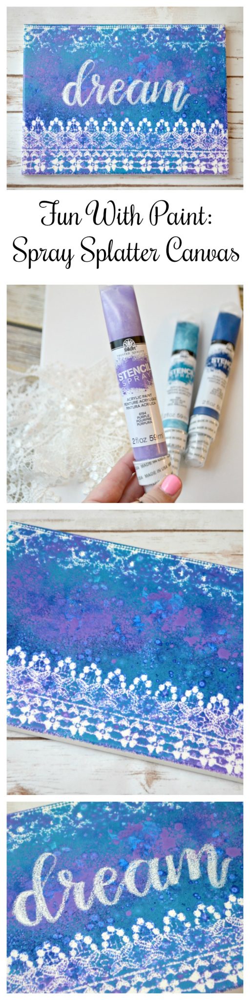 Fun With Paint: Spray Splatter Canvas