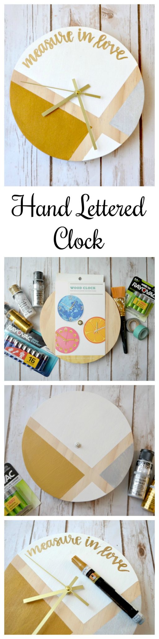 Hand Lettered Clock
