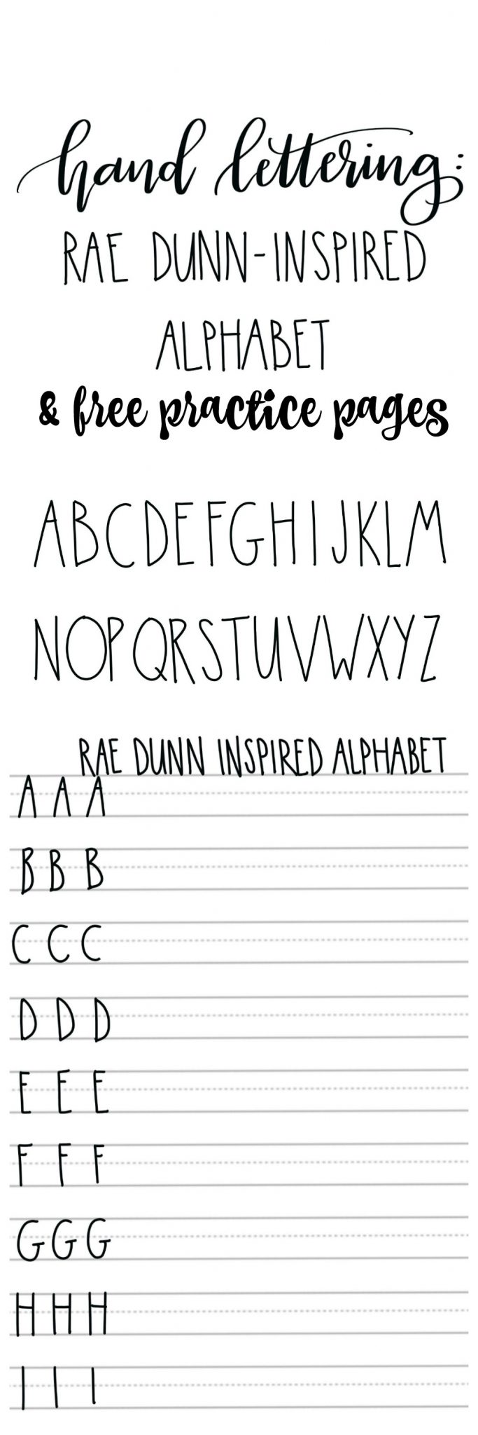 Hand Lettering: Rae Dunn Inspired Alphabet