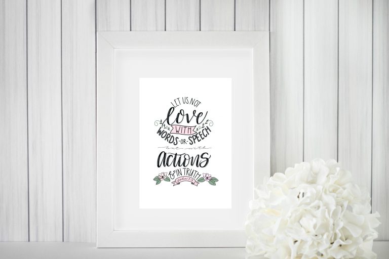 Love with Actions & Truth Printable