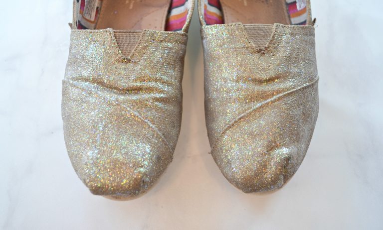 DIY Glittered Shoes: A Fabric Creations Fairytale