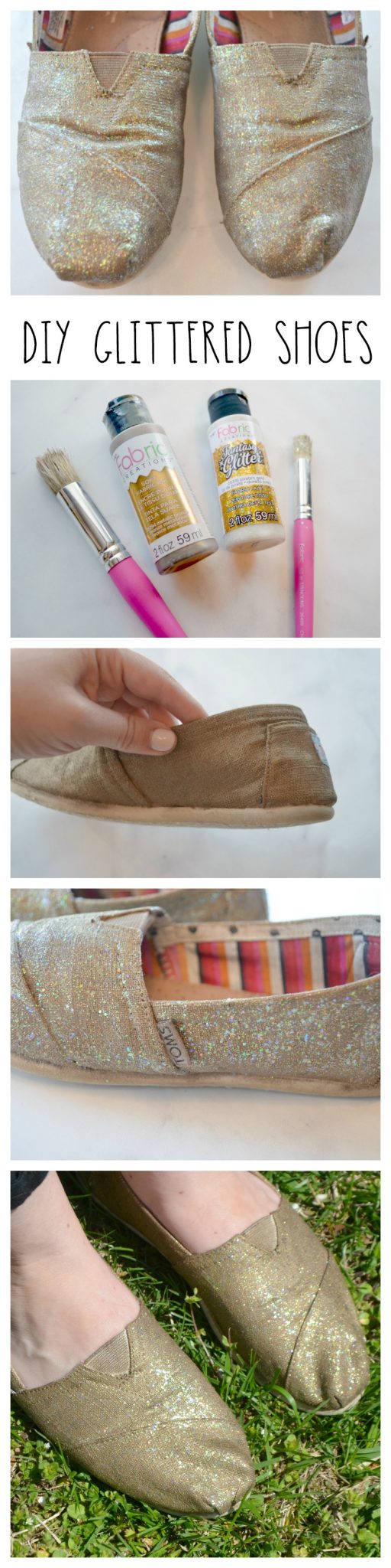 DIY Glitter Shoes