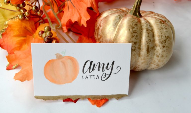 DIY Pumpkin Placecards