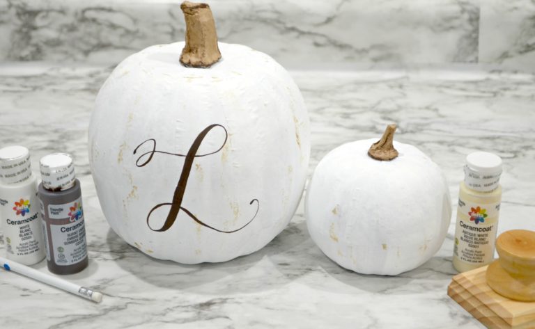 Shabby Chic Hand Lettered Pumpkins
