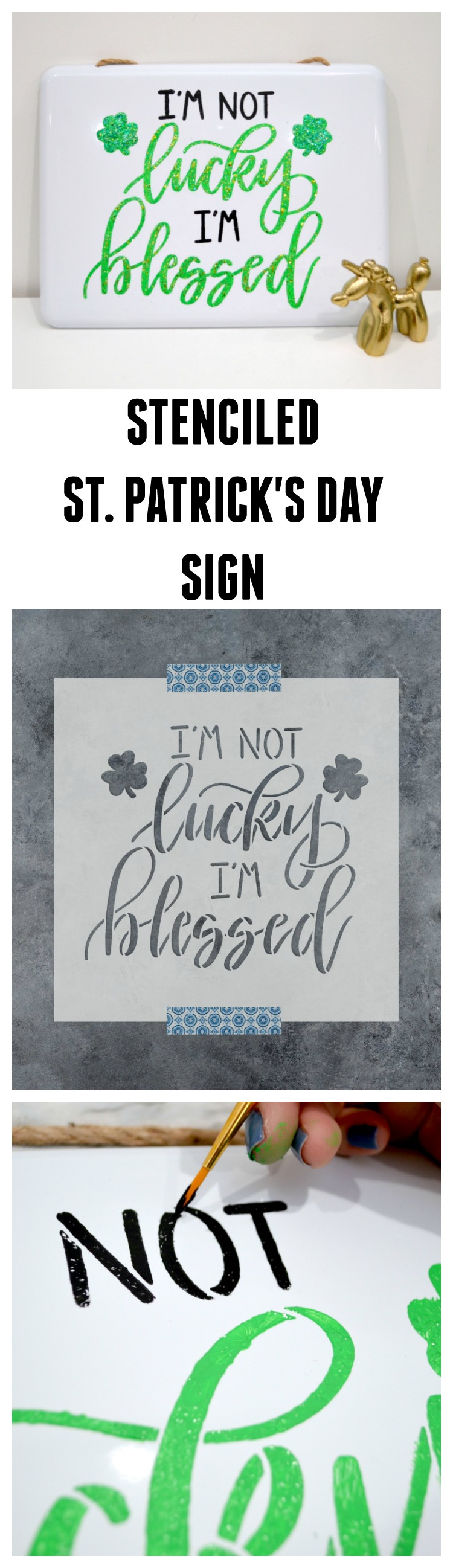St. Patrick's Day Sign with Amy Latta Stencils