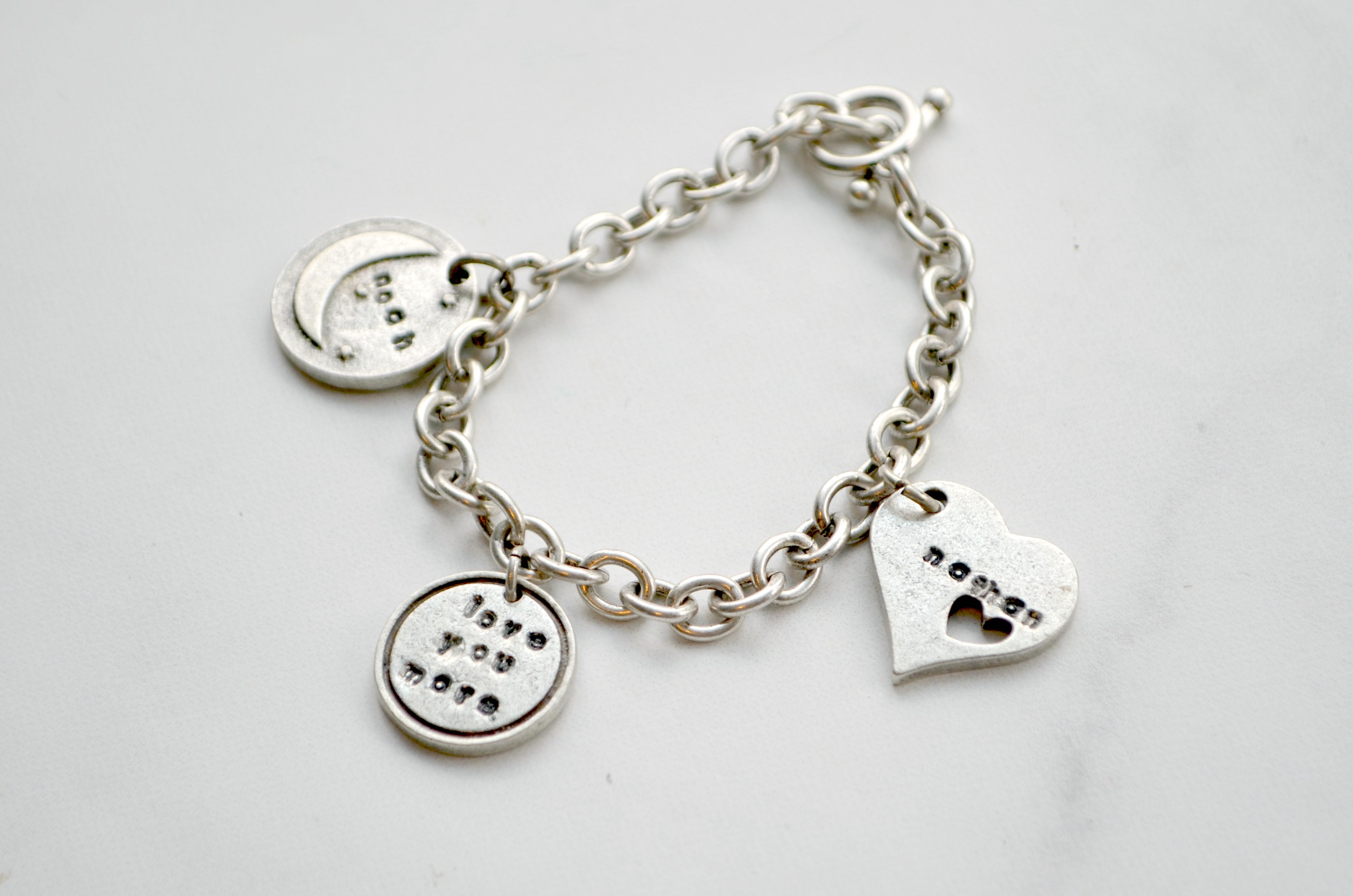 Metal Stamped Charm Bracelet