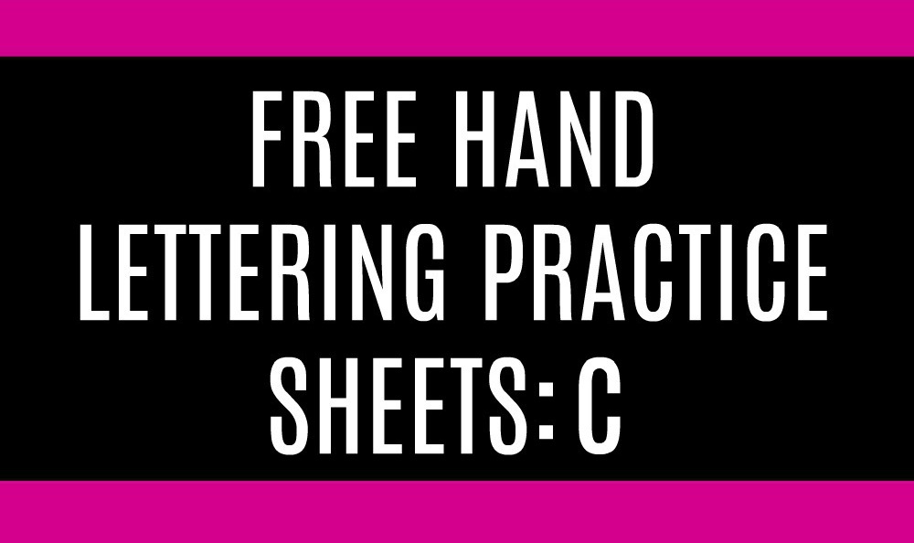 Brush Lettering C Practice Sheets 