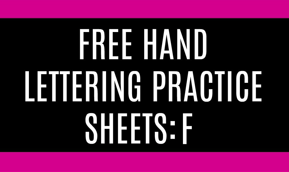 Brush Script F Practice Sheets