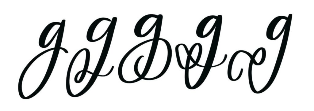 Free Hand Lettering Practice Sheets: G - Amy Latta Creations