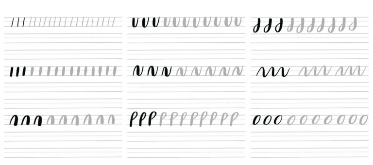 Hand Lettering: The 8 Basic Brush Strokes - Amy Latta Creations