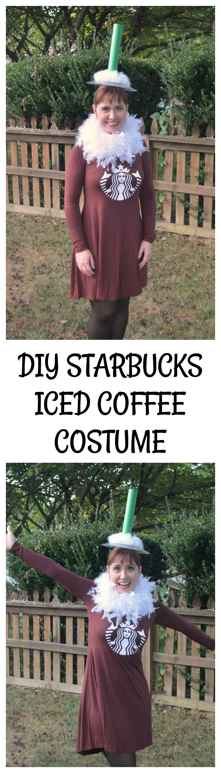 DIY Starbucks Iced Coffee Costume
