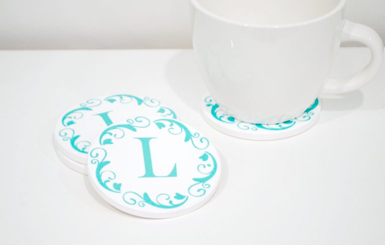 DIY Monogram Coasters with Cricut Infusible Ink