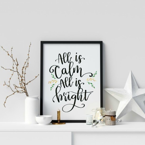 Hand Lettered Christmas Printables – Free Download