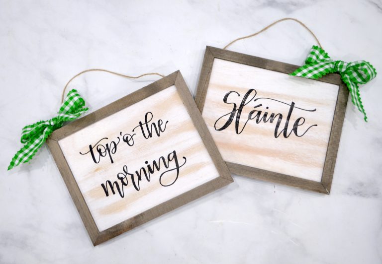 Hand Lettered Farmhouse Signs for St. Patrick’s Day