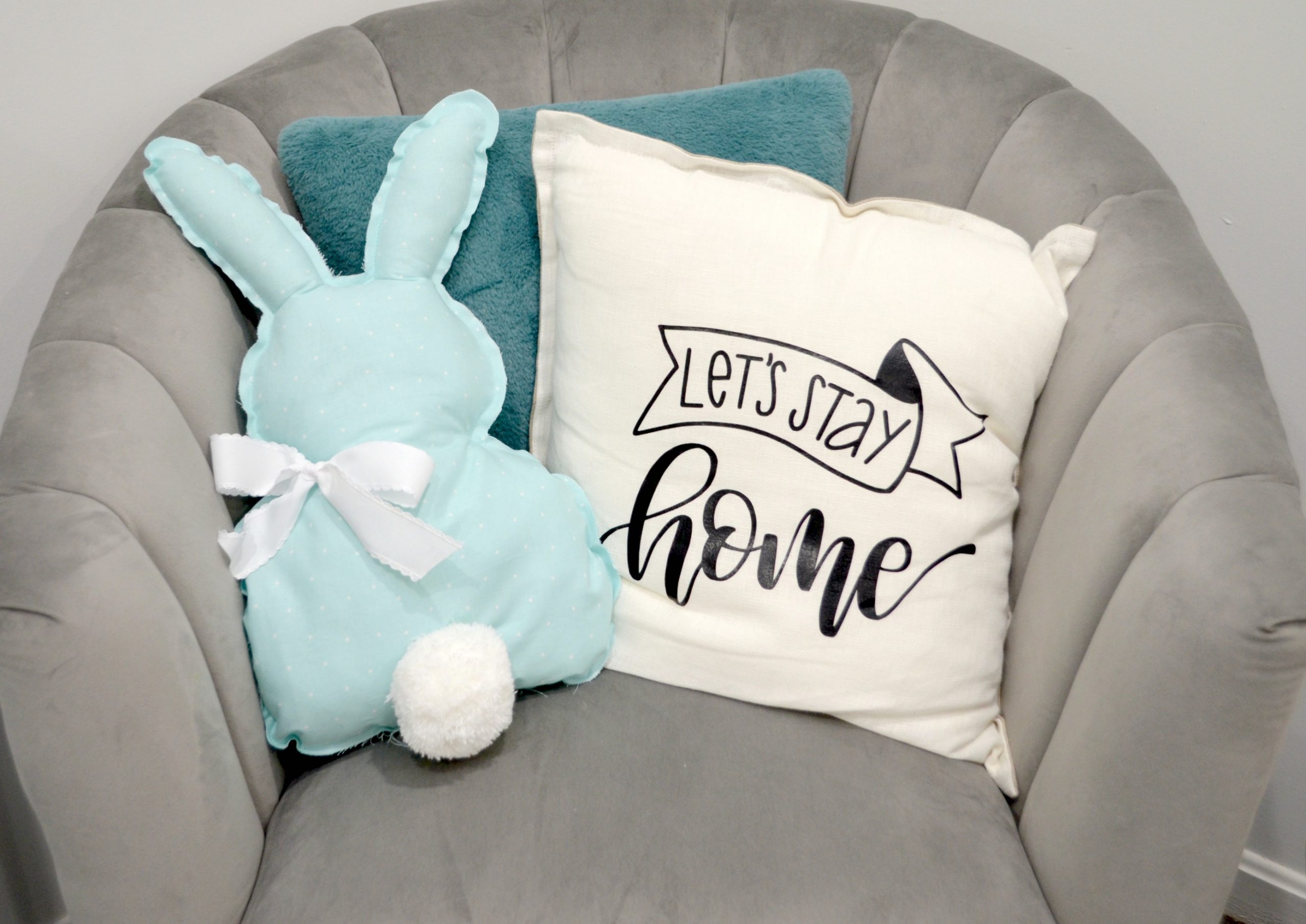 Farmhouse-Style Bunny Pillow
