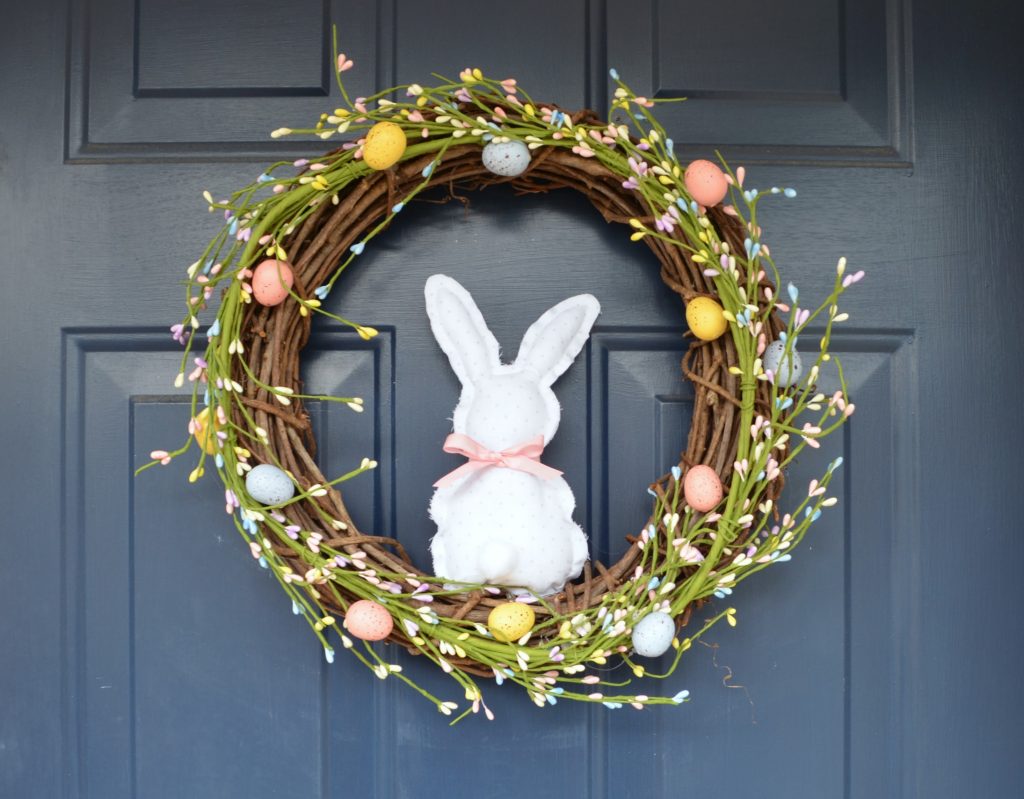 Spring Animal Wreath Farmhouse Bunny Spring Wreath - Amy Latta Creations