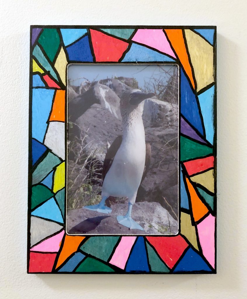 Geometric Patterned Photframe Colorful Geometric Photo Frame - Amy Latta Creations