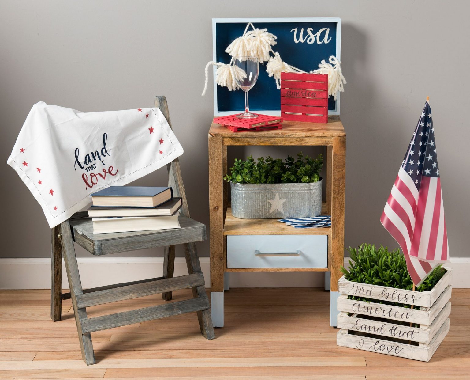 Rustic Americana Crate Decor - Amy Latta Creations