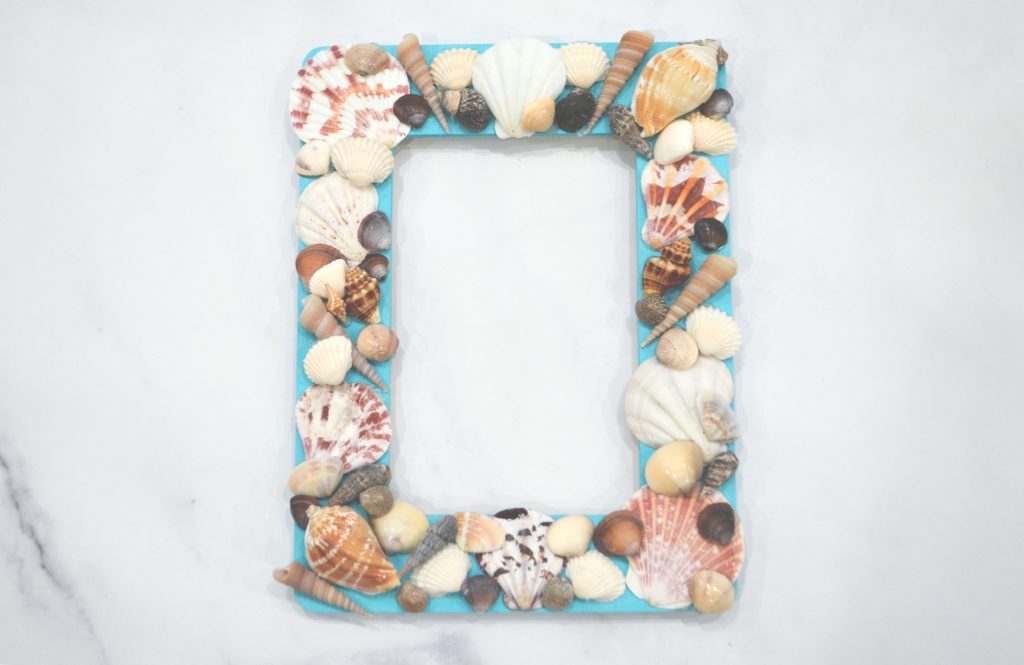 L Shape Shell Photo Frame Seashell Souvenir Photo Frame - Amy Latta Creations