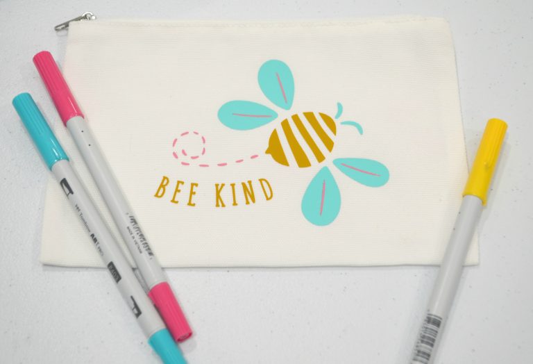 Bee Kind: Iron-On Pencil Pouch