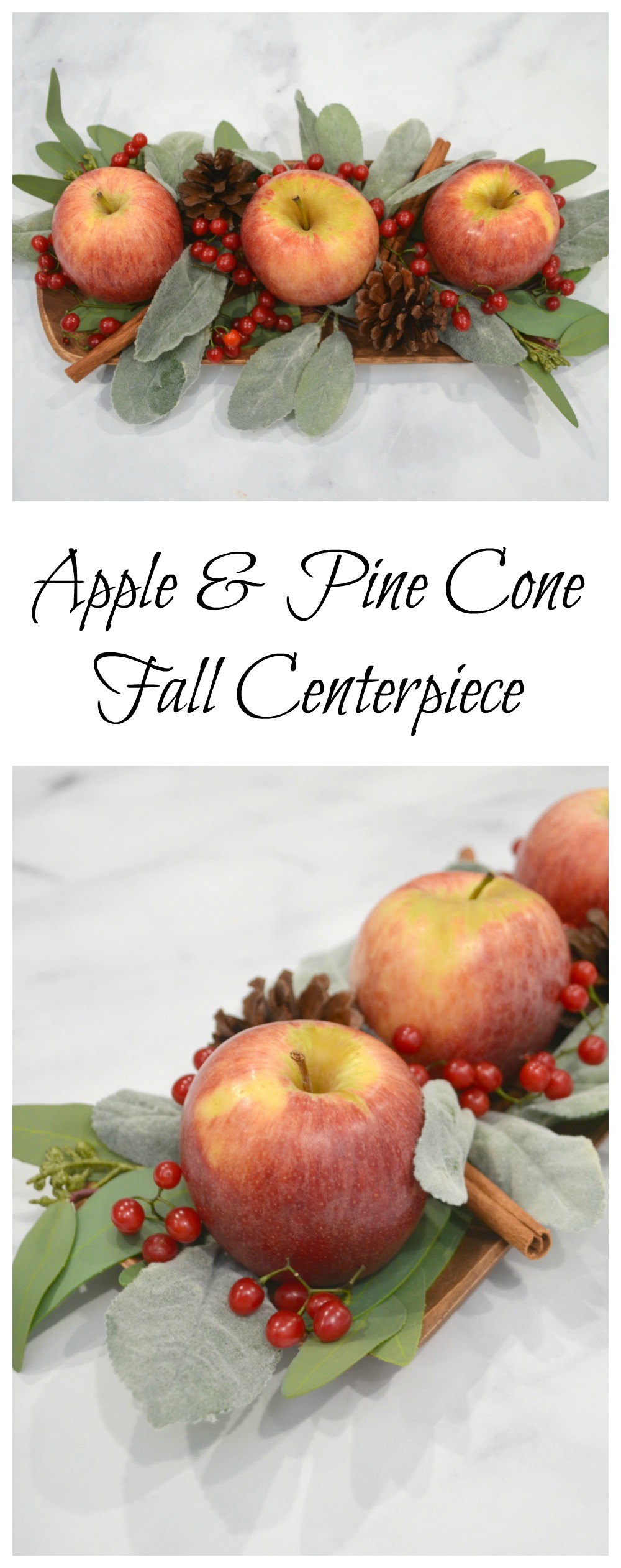 Apple & Pine Cone Fall Centerpiece