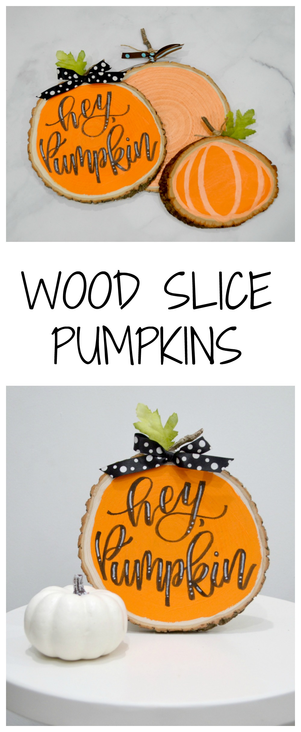 Wood Slice Pumpkins