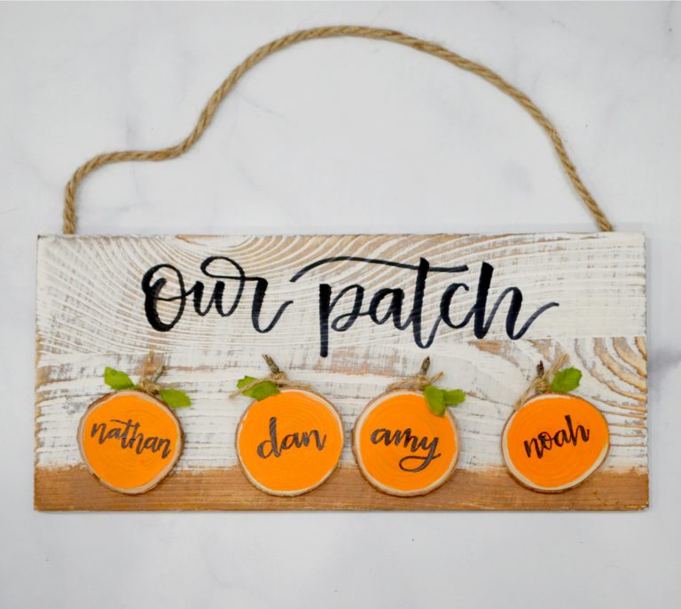 “Our Patch” Fall Pumpkin Sign