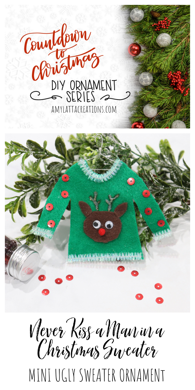 Ugly Sweater Christmas Ornament