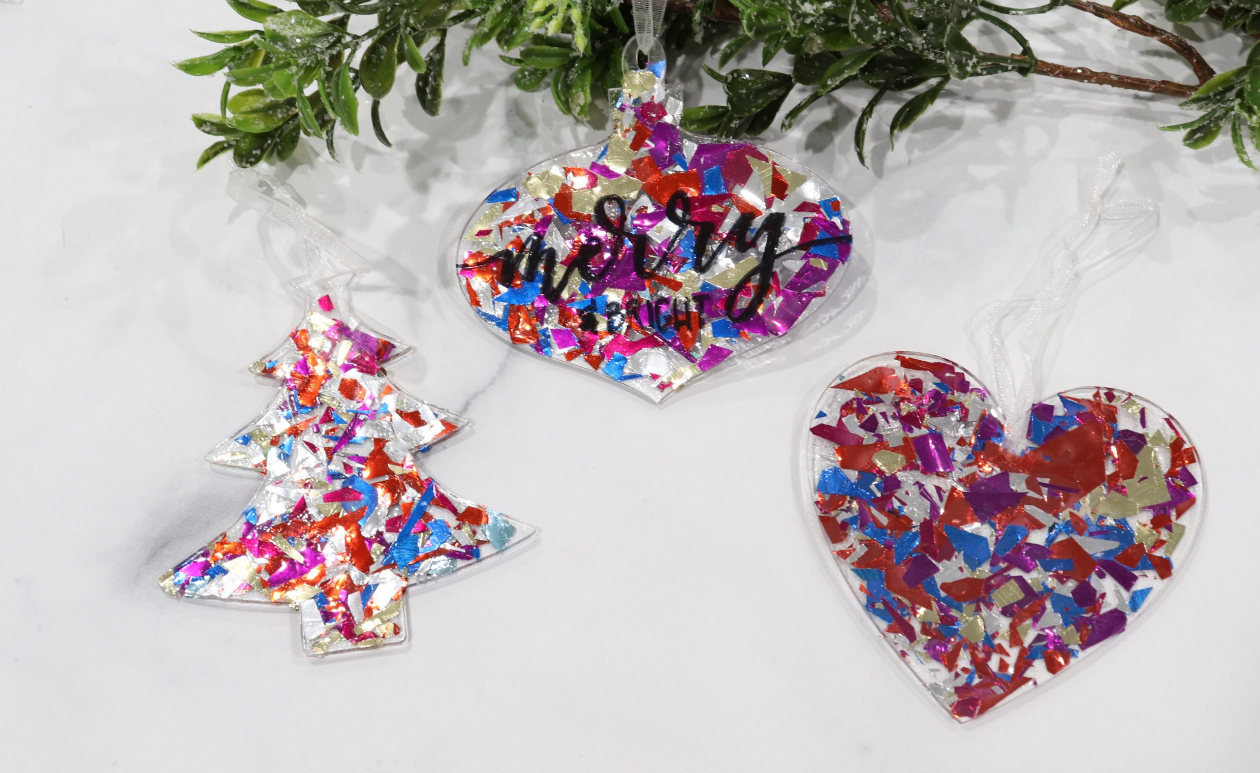Create DIY Acrylic Christmas Ornaments With Cute Sayings