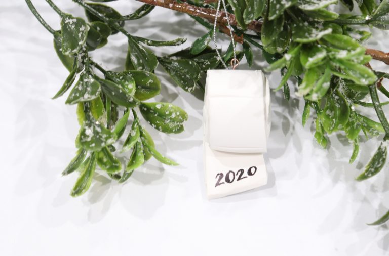 2020 Toilet Paper Ornament with Sculpey