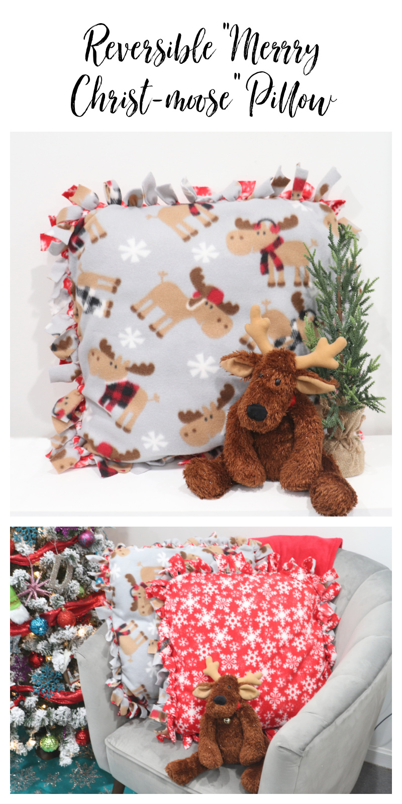 Merry Christ-moose Pillow