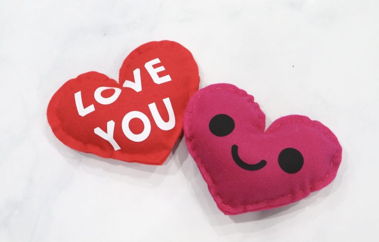 Plush Hearts for Valentine’s Day