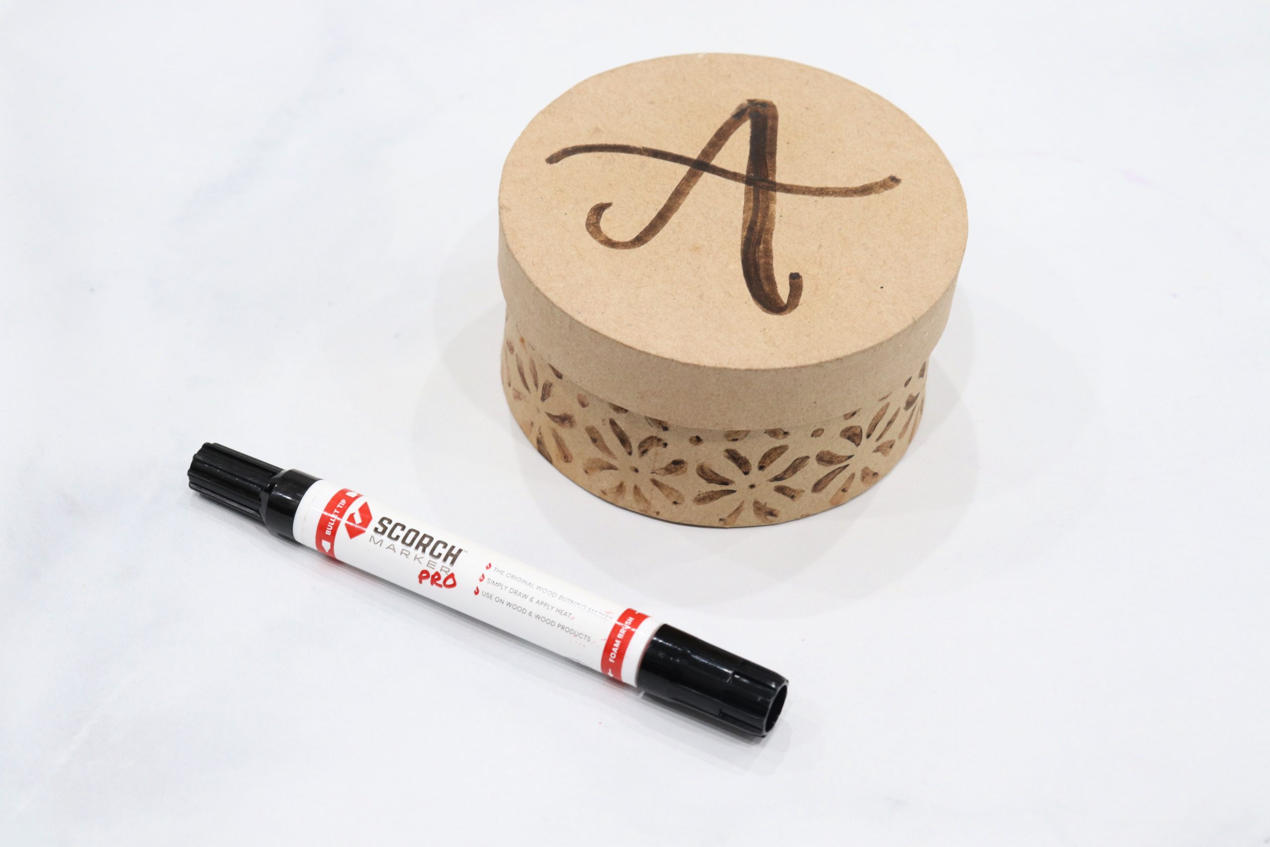Scorch Marker Pro - Wood Burning Pen - for DIY Projects - 2 Tips Bullet tip  and Foam Brush