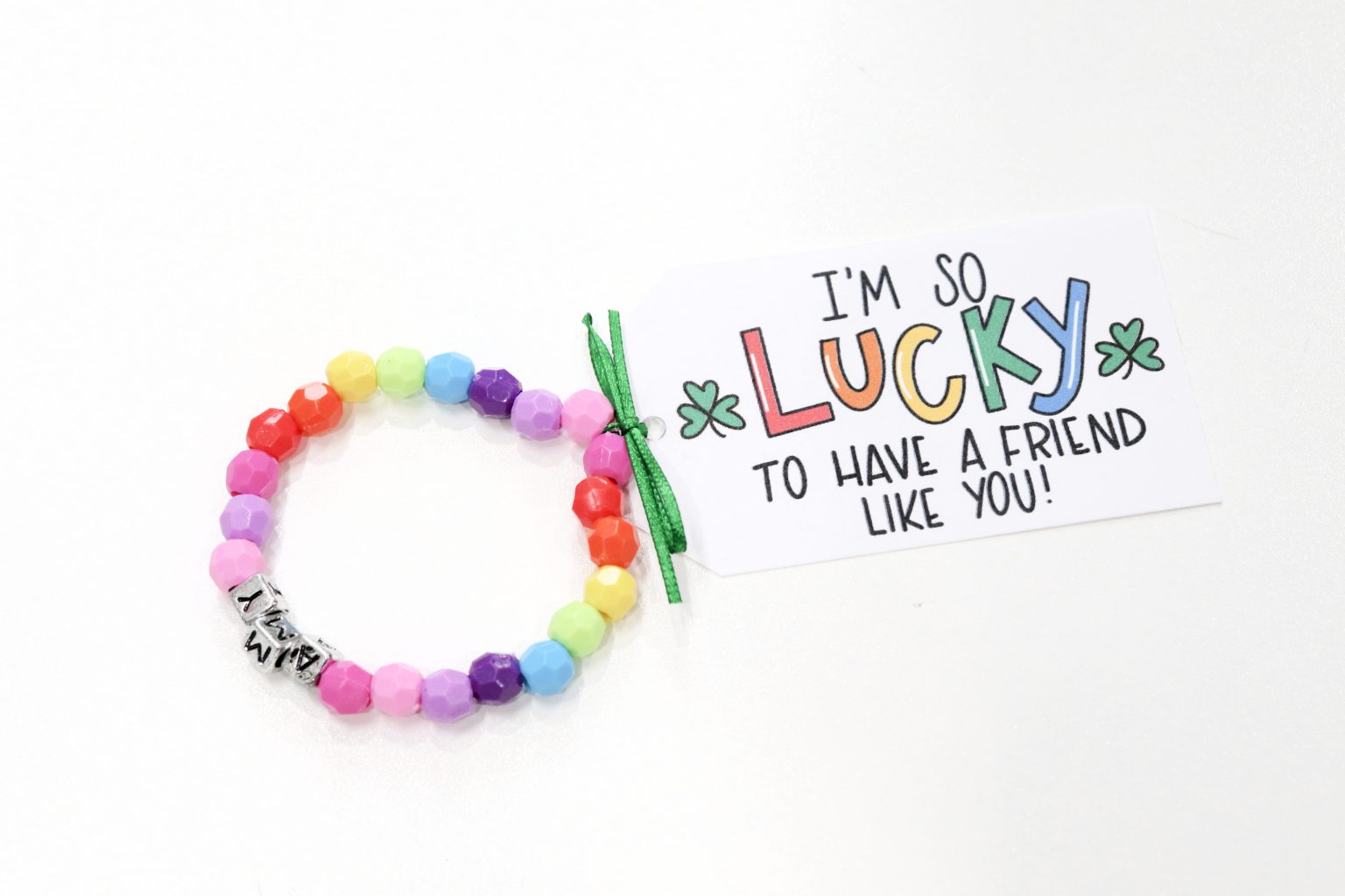 Rainbow Friendship Bracelets + a Free Printable - Amy Latta Creations