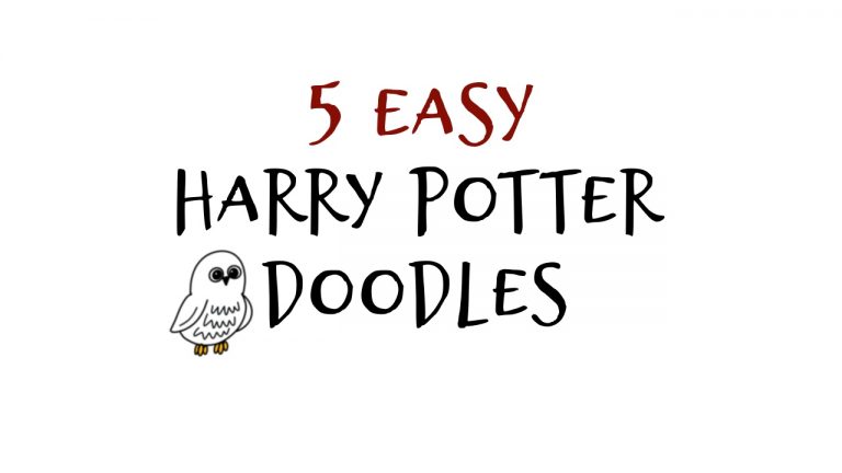 Image reads, "5 Easy Harry Potter Doodles."