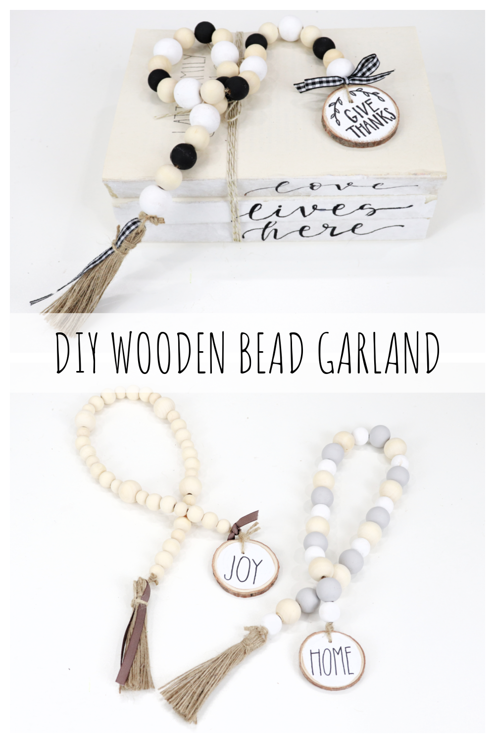 DIY Wooden Bead Garland