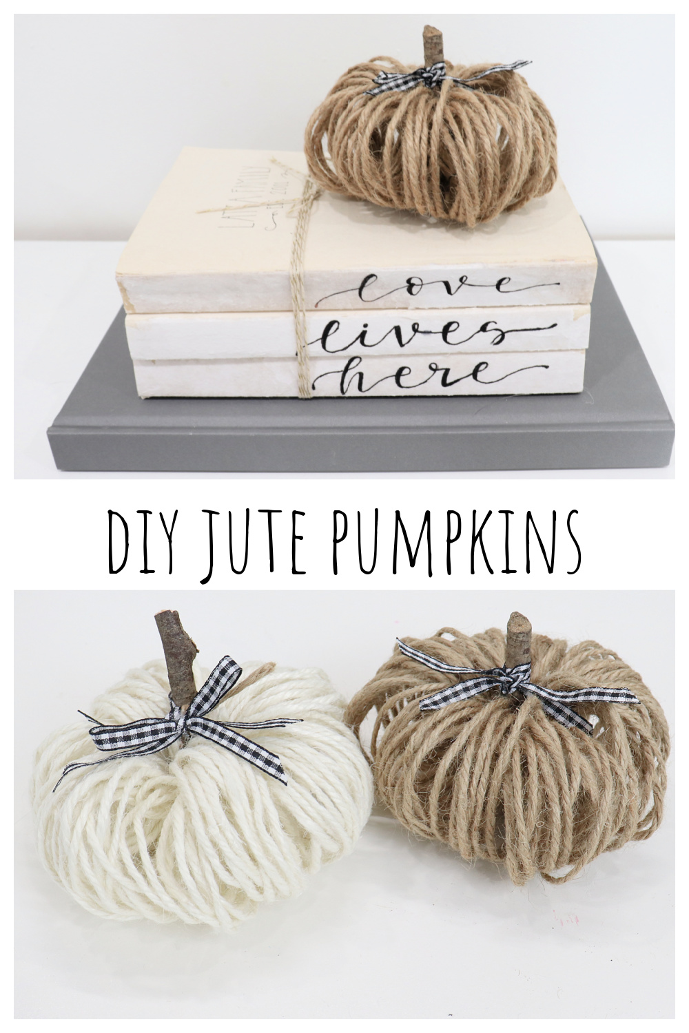 DIY Jute Pumpkins