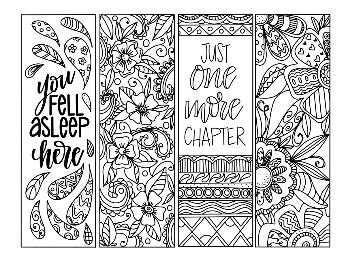 Free Printable Bookmarks to Colour and Enjoy - Colouring Bookmarks