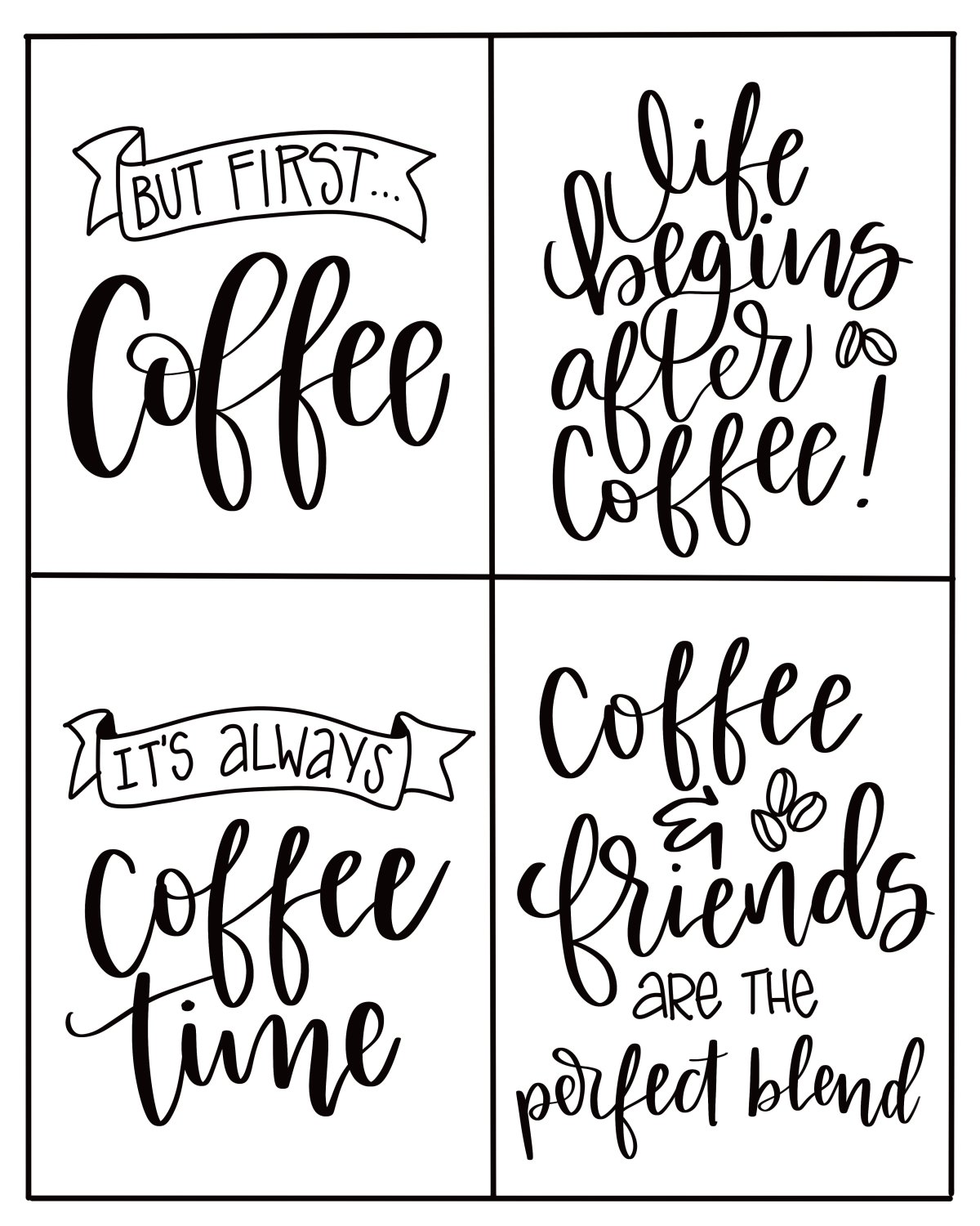 Image is the free printable coffee tags.