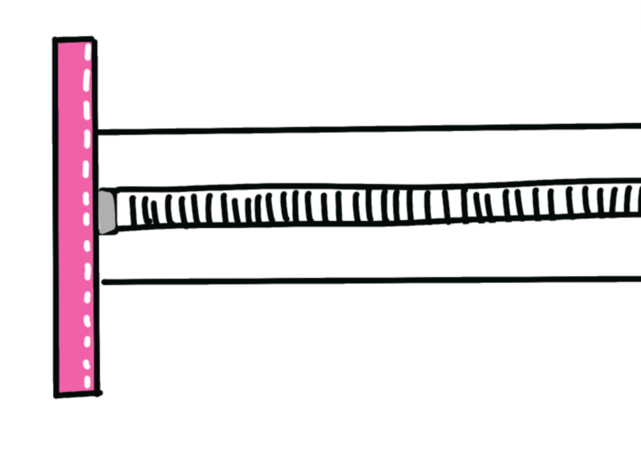 Image illustrates sewing a zipper pocket to the bottom end of a zipper.