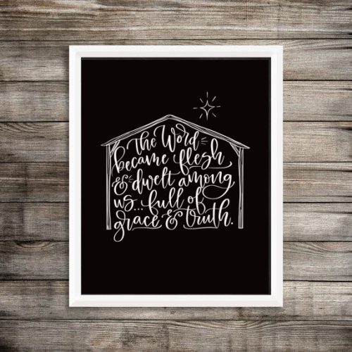 Free Hand Lettered Christmas Printable - Amy Latta Creations