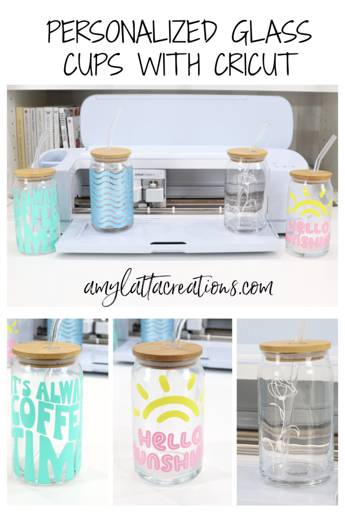 Personalized Glass Cups with Cricut - Amy Latta Creations