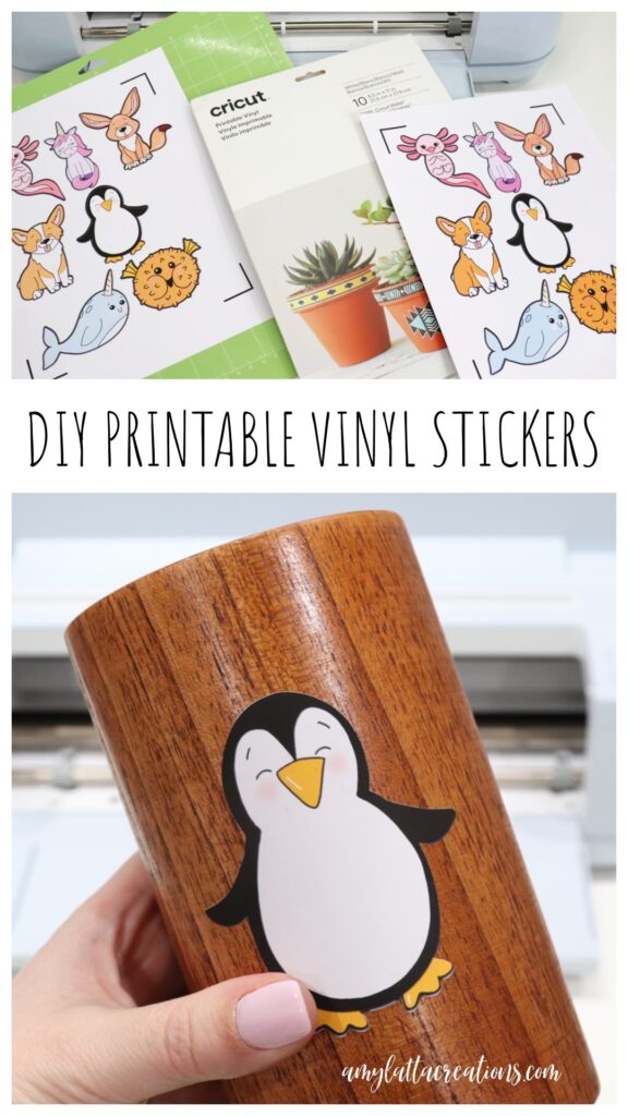 Image is a collage of printable stickers, along with the post title, intended for Pinterest.