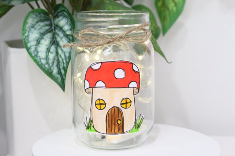 Cottage Core Jar Lantern